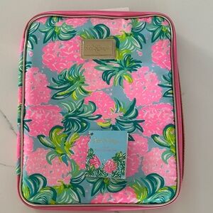 Lilly Pulitzer Pink and Green Floral Laptop Sleeve